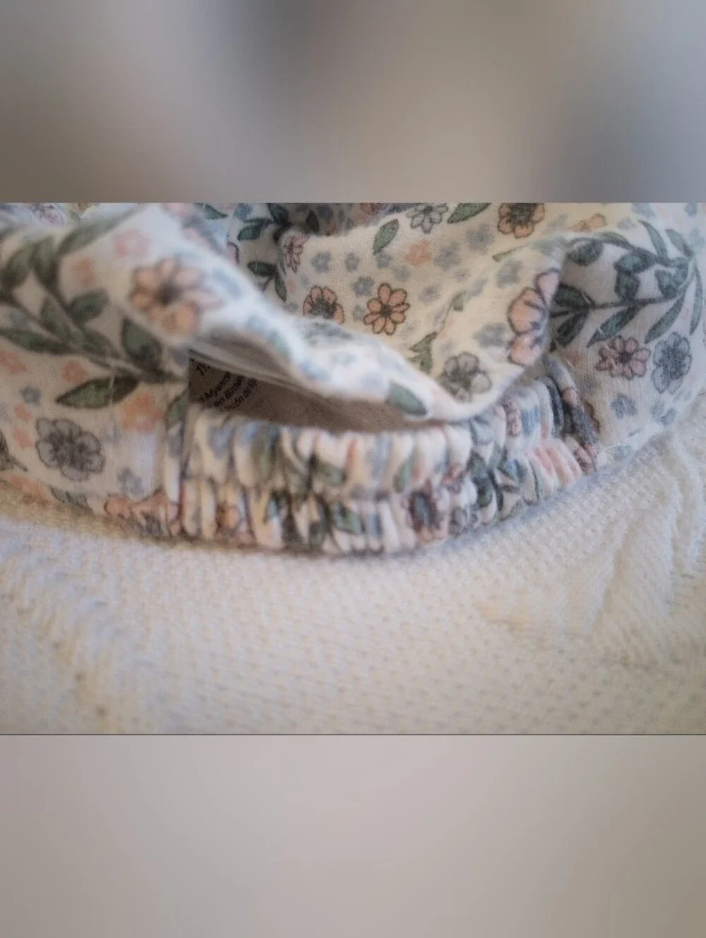 H&M Floral Girls Hat Cap With Elastic Back 12-18m